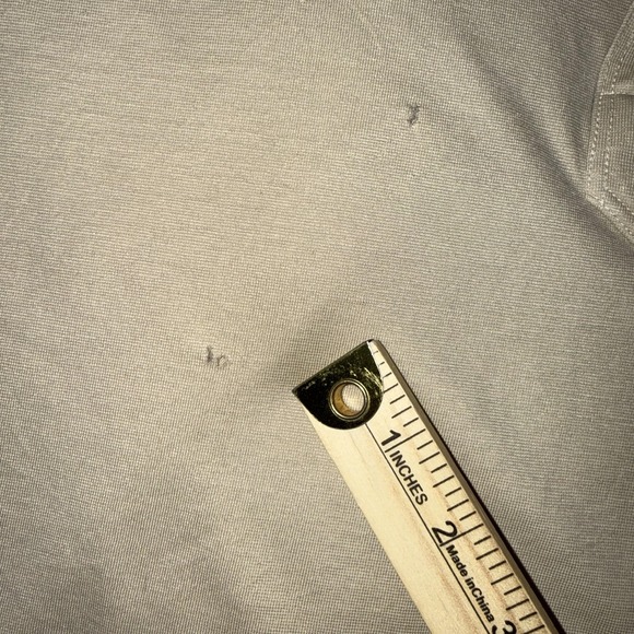 Vintage Nature Knit Polo Shirt Mens Tall XL Khaki Pocket Flap Short Sleeve Retro - Picture 4 of 8